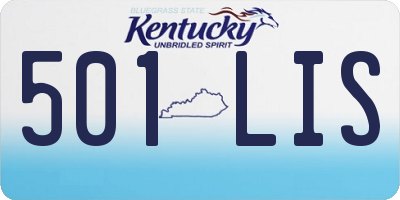 KY license plate 501LIS