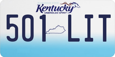 KY license plate 501LIT