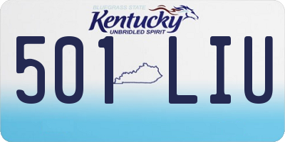 KY license plate 501LIU