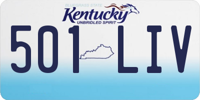 KY license plate 501LIV