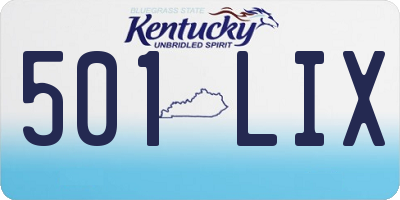 KY license plate 501LIX