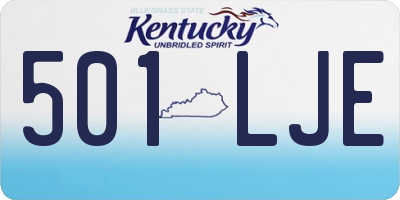 KY license plate 501LJE