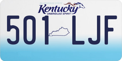 KY license plate 501LJF