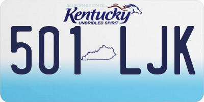 KY license plate 501LJK