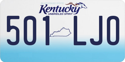KY license plate 501LJO