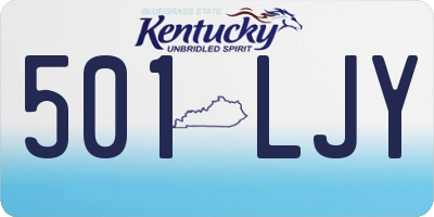 KY license plate 501LJY