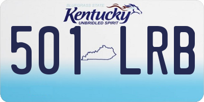 KY license plate 501LRB