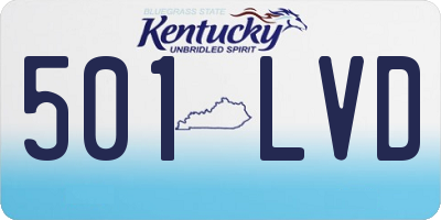KY license plate 501LVD