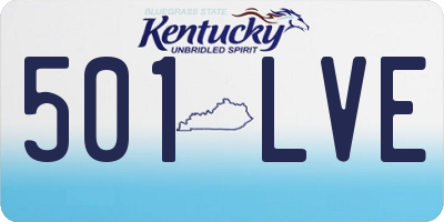 KY license plate 501LVE