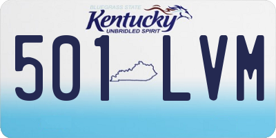 KY license plate 501LVM