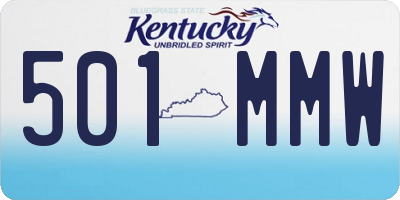 KY license plate 501MMW