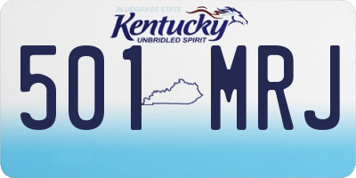 KY license plate 501MRJ