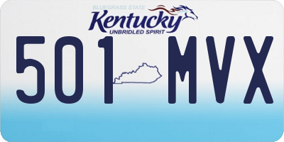 KY license plate 501MVX