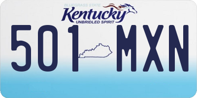 KY license plate 501MXN