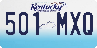 KY license plate 501MXQ