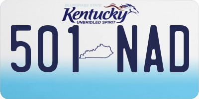 KY license plate 501NAD