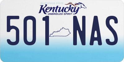 KY license plate 501NAS
