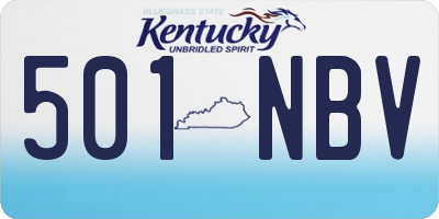 KY license plate 501NBV