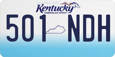 KY license plate 501NDH