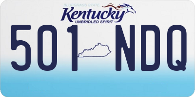 KY license plate 501NDQ