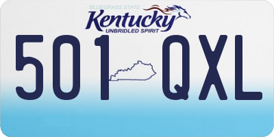 KY license plate 501QXL