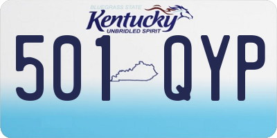 KY license plate 501QYP