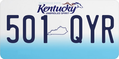 KY license plate 501QYR