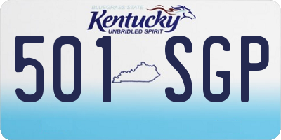 KY license plate 501SGP