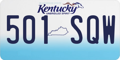 KY license plate 501SQW