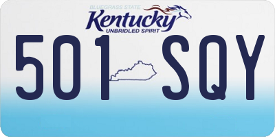 KY license plate 501SQY