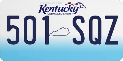KY license plate 501SQZ