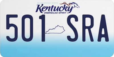 KY license plate 501SRA