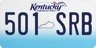 KY license plate 501SRB