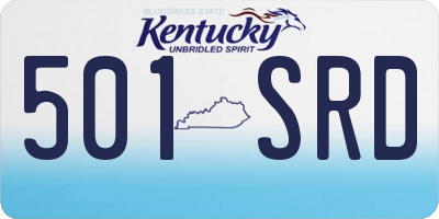 KY license plate 501SRD