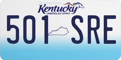 KY license plate 501SRE