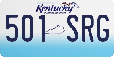 KY license plate 501SRG