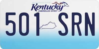 KY license plate 501SRN