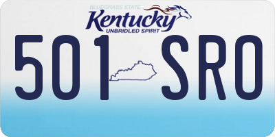 KY license plate 501SRO