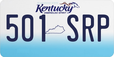 KY license plate 501SRP