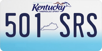 KY license plate 501SRS