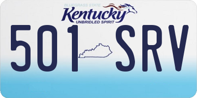 KY license plate 501SRV