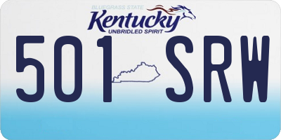KY license plate 501SRW
