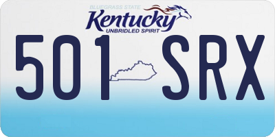 KY license plate 501SRX