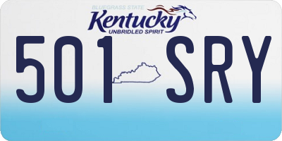 KY license plate 501SRY