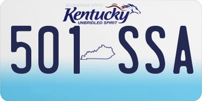 KY license plate 501SSA