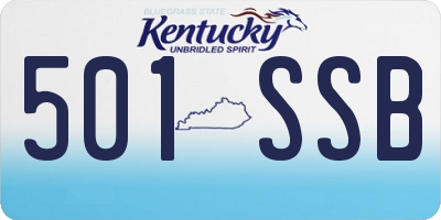 KY license plate 501SSB