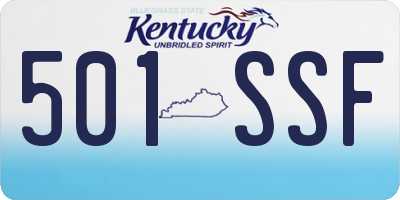 KY license plate 501SSF