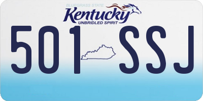 KY license plate 501SSJ