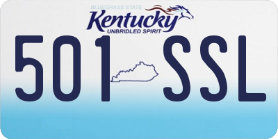 KY license plate 501SSL