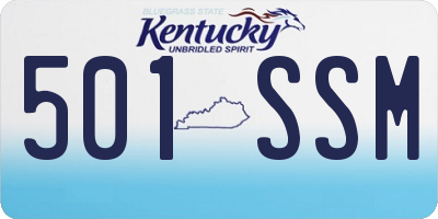 KY license plate 501SSM